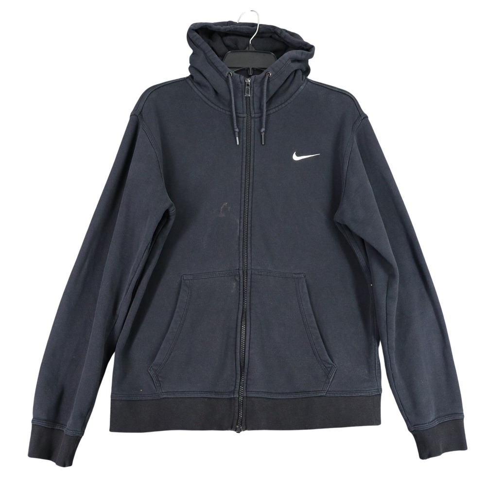 Nike Full Zip Hoodie Mens M Embroidered Swoosh Fleece Pocket Athletic Gym Casual